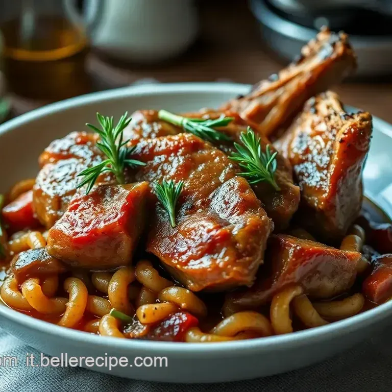 Arrosto di Maiale in Padella con Salsa al Vino Rosso
