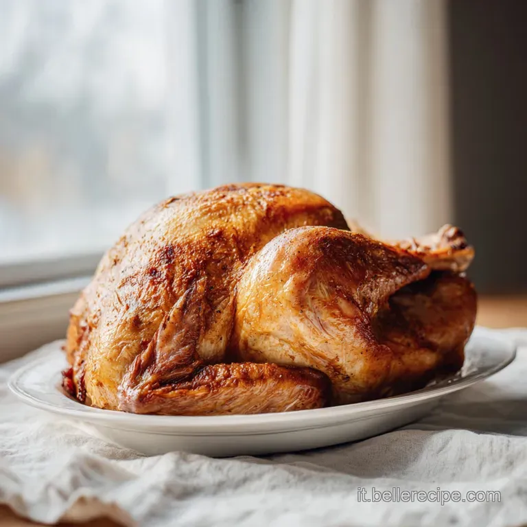 Slices of tender turkey breast artfully arranged with vibrant roasted root vegetables and fresh rosemary.