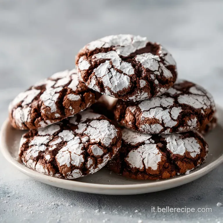 Chocolate Crinkle Cookies: Cuore Vellutato