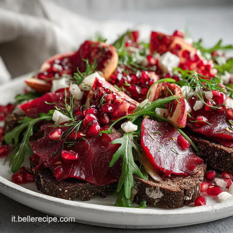 Insalata di Bresaola e Melagrana con Pane Nero