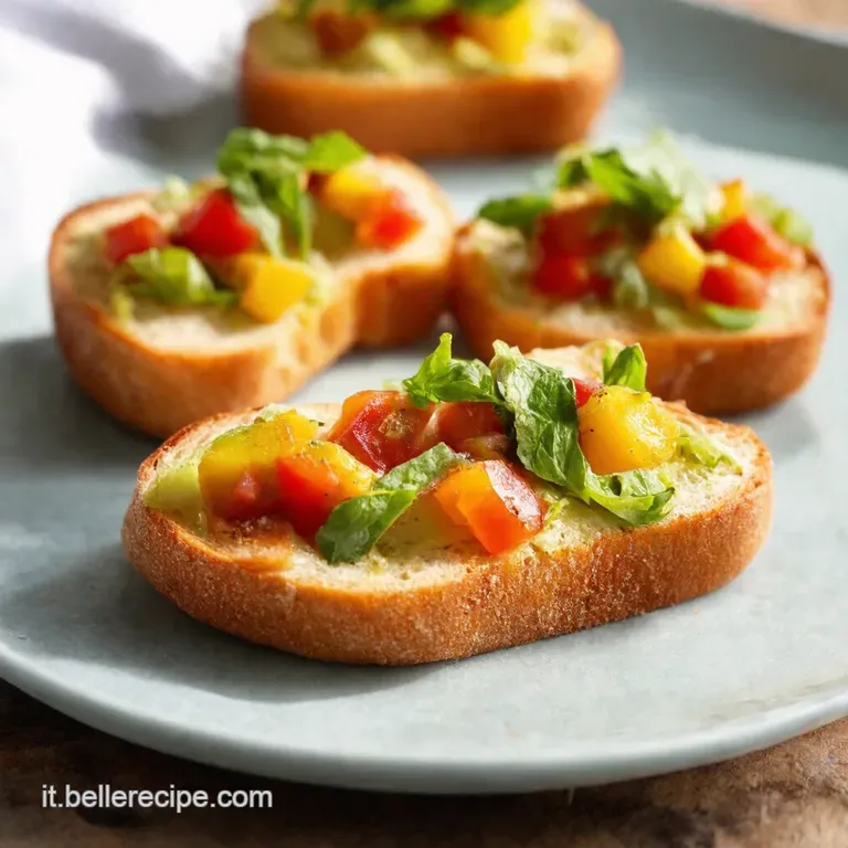 Bruschette Arcobaleno Un Assortimento di Sapori Vegani