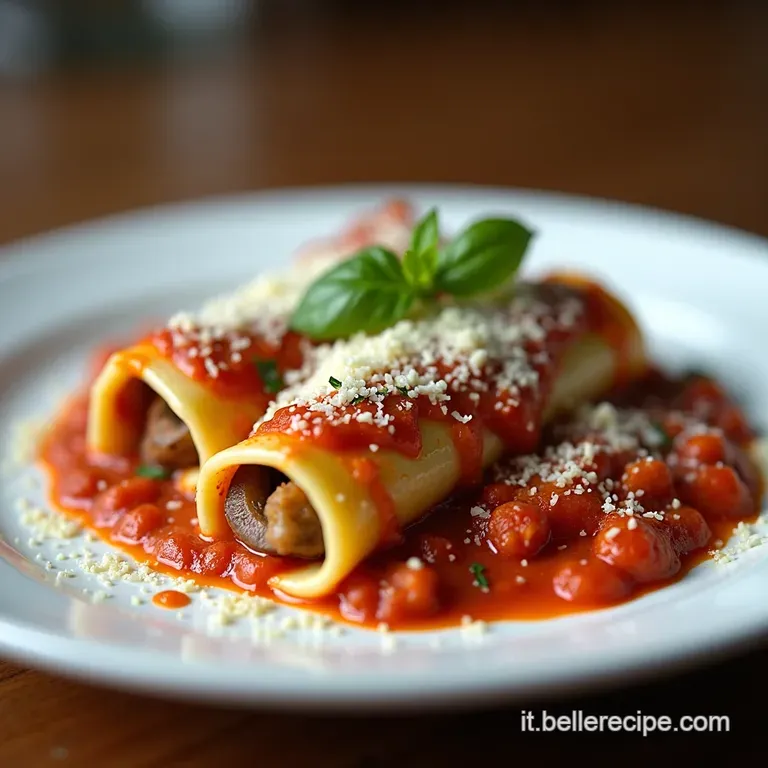 Cannelloni Salsiccia e Funghi Fatti in Casa
