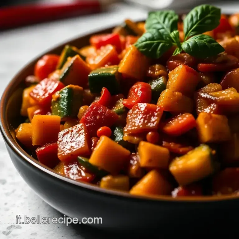 Caponata Di Verdure (Sicilian Vegetable Caponata) presentation