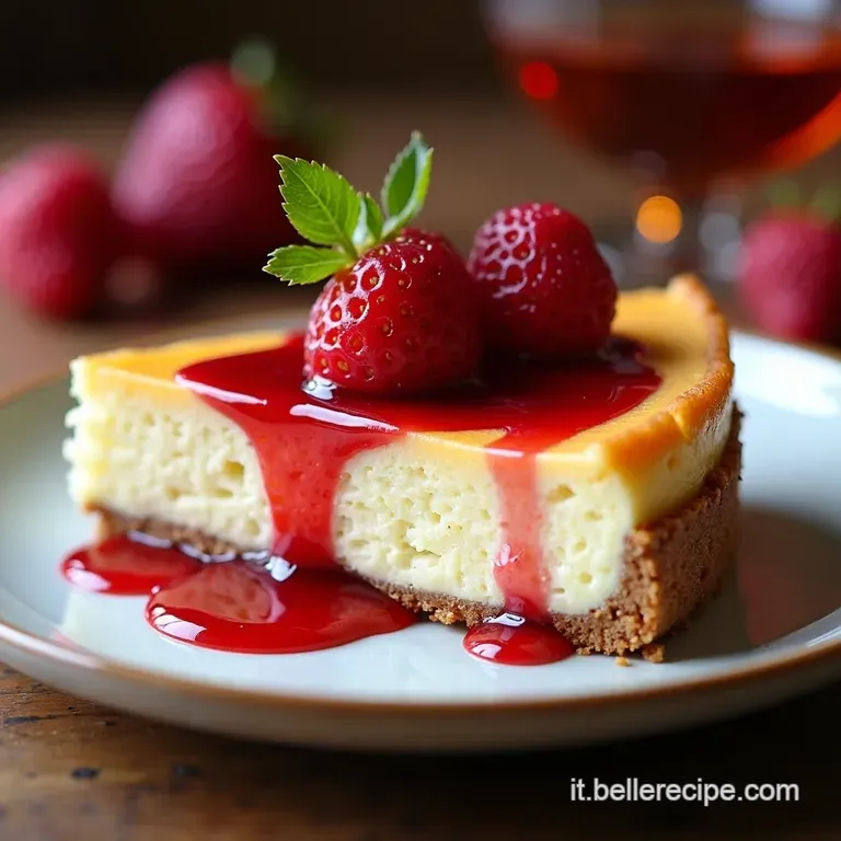 La Sinfonia Di Nonna Clara Cheesecake Classica Alle Fragole Fresche Cotta Al Forno presentation
