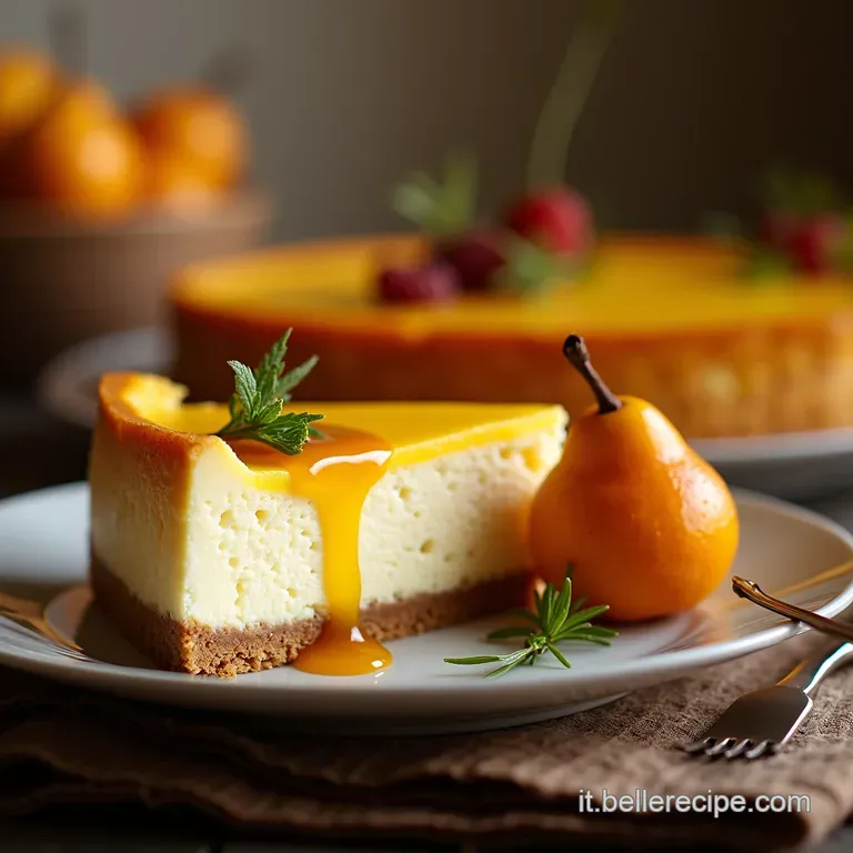 Il Sogno Dautunno Cheesecake Cremosa Alle Pere Speziate Senza Glutine presentation