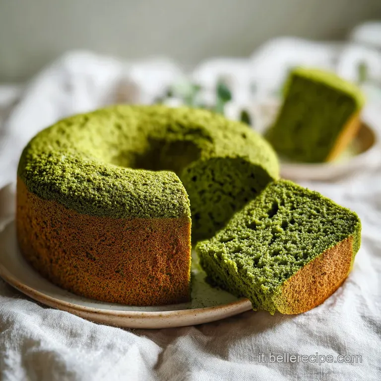 Chiffon Cake al T&egrave; Matcha: Nuvola Soffice