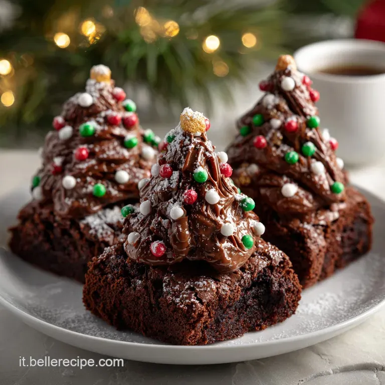 Christmas Tree Brownies: alberelli di brownie natalizi