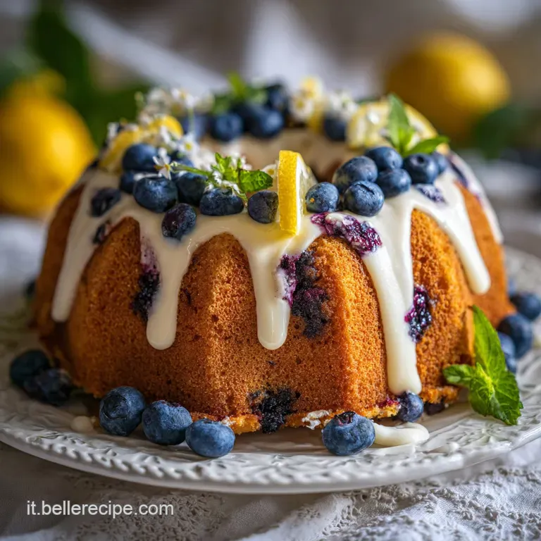 Ciambella al Limone e Mirtilli la Ricetta di Sonia