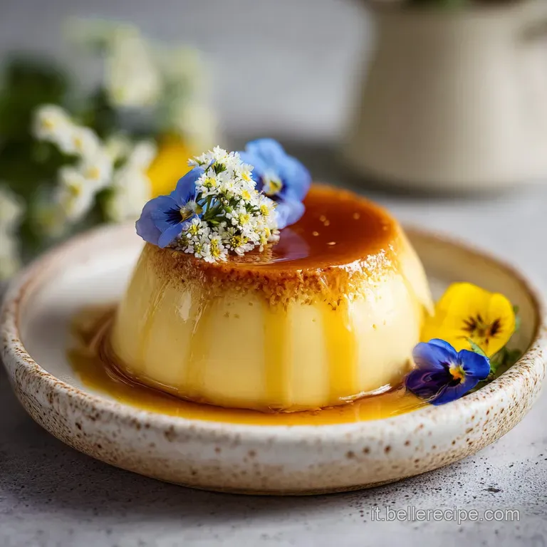 Elegant dessert: Zabaglione in a stemmed glass, topped with dark chocolate shavings and a bright sprig of fresh mint.