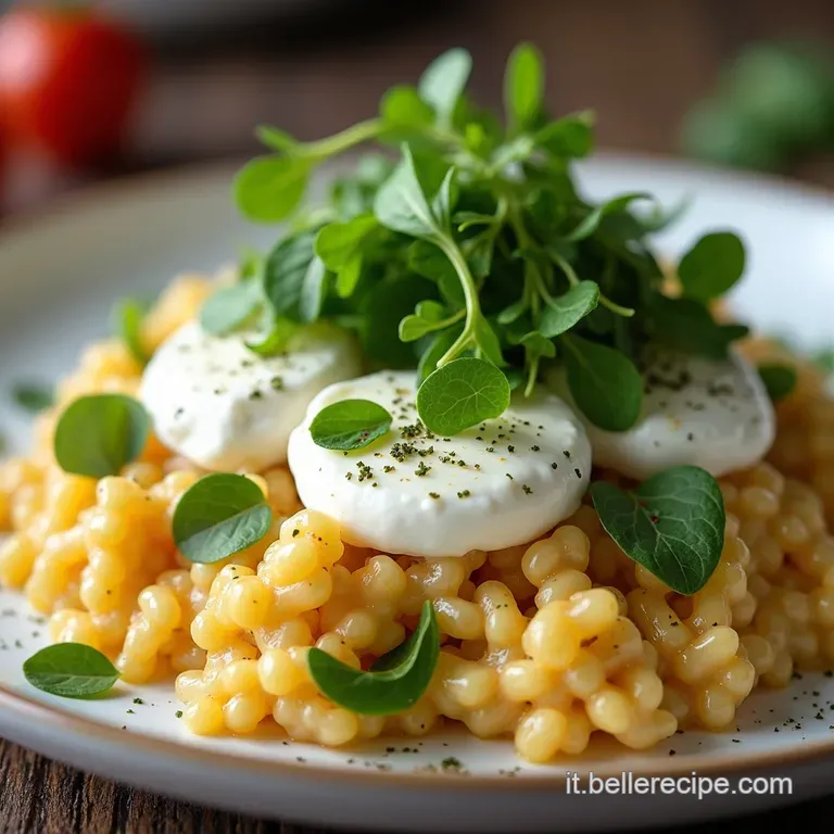 Crema di Cime di Rapa Avvolgente con Cuore di Burrata