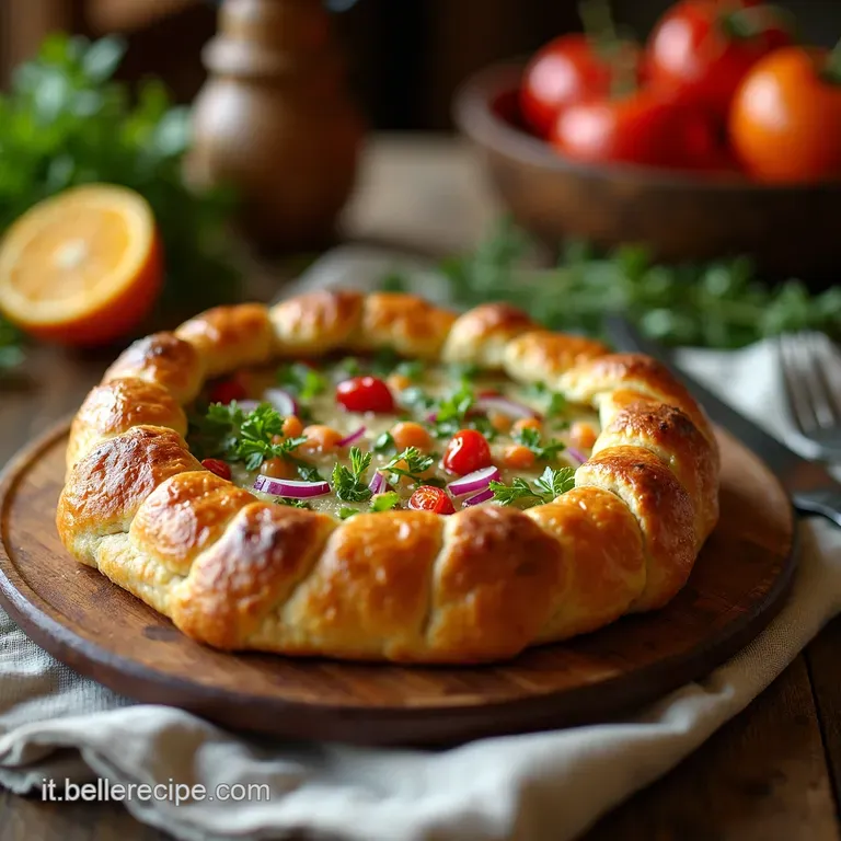 Crostata Autunnale Radicchio Tardivo E Robiola presentation