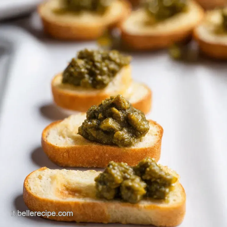 Crostini Sfiziosi Con Tapenade Di Olive Nere E Ricotta presentation