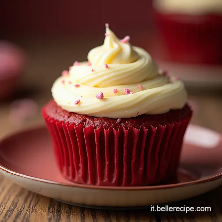 Cupcake Velluto Rosso Red Velvet La Ricetta Classica con Frosting al Formaggio Cremoso