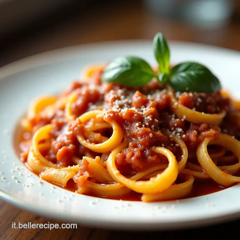 Fatta in Casa con Amore Tagliatelle di Semola con Rag&ugrave; di Salsiccia
