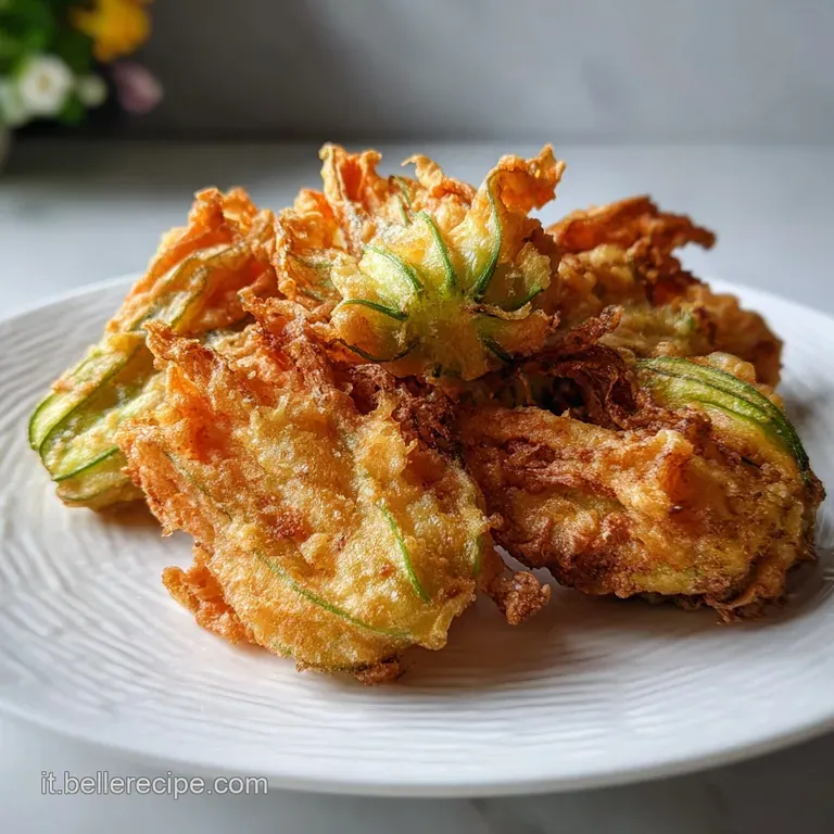 Fiori Di Zucca Fritti Croccanti con Pastella
