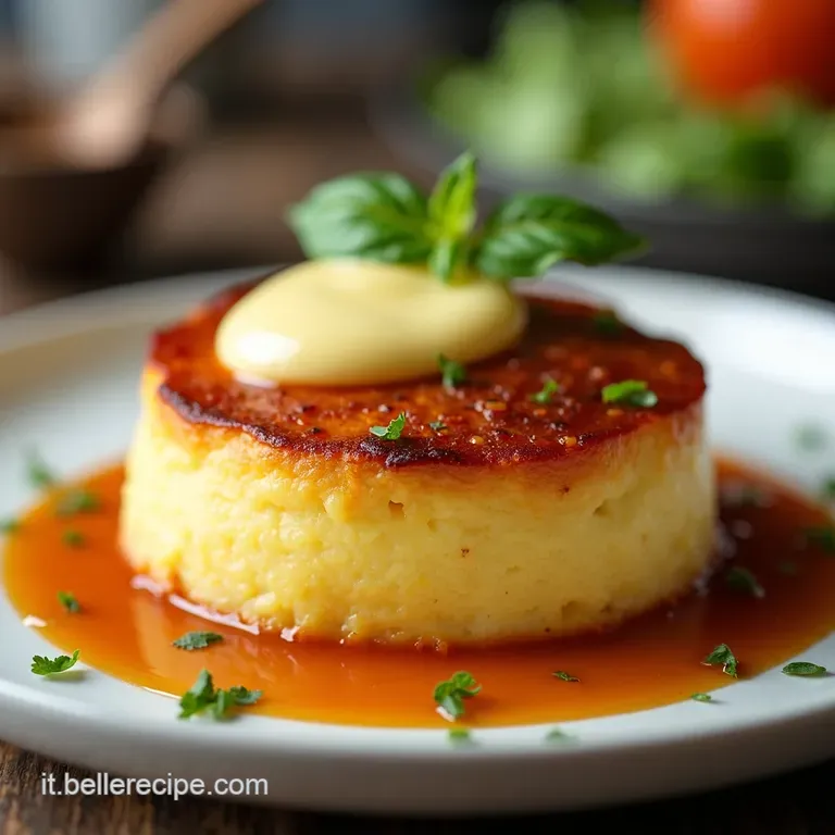 Flan di Patate e Topinambur con Cuore di Taleggio Fondente