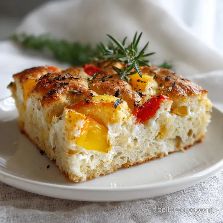 A rustic slice of focaccia with bubbly crust and golden cheese, resting on a dark slate.