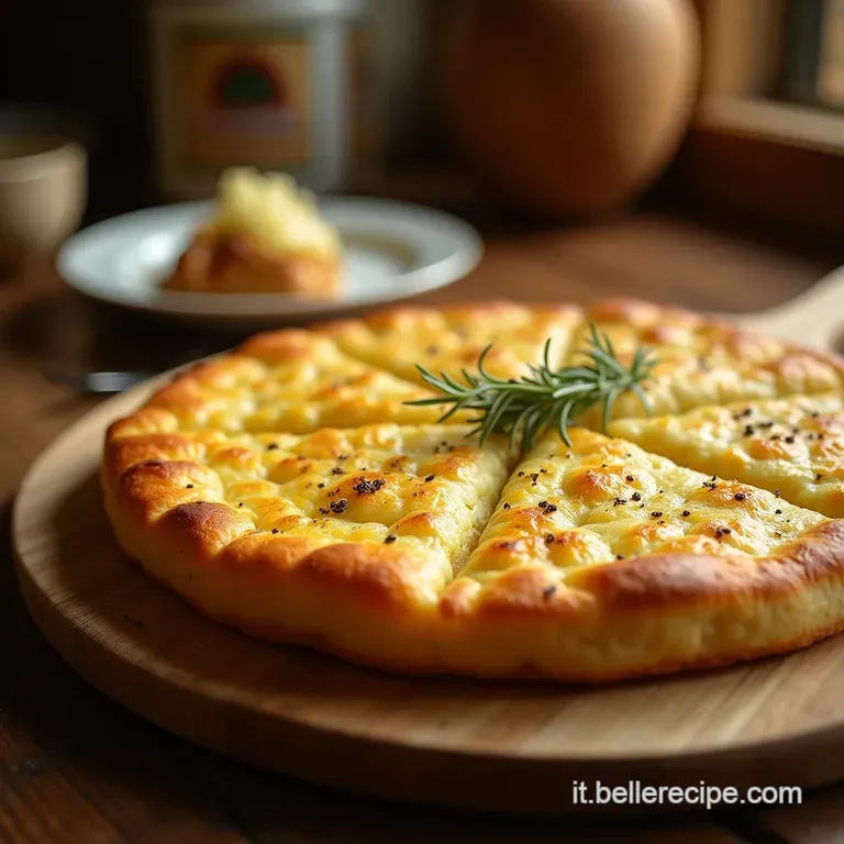 Focaccia Di Patate Soffice Cotta in Padella Morbida Dentro Croccante Fuori Pronta in Un Lampo presentation