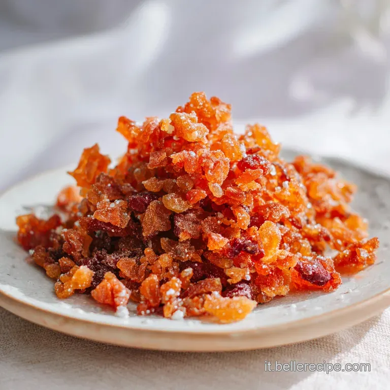 Elevated view of a single toasted slice, glistening with oil and salt, adorned with colorful nuts against a blurred backgr...