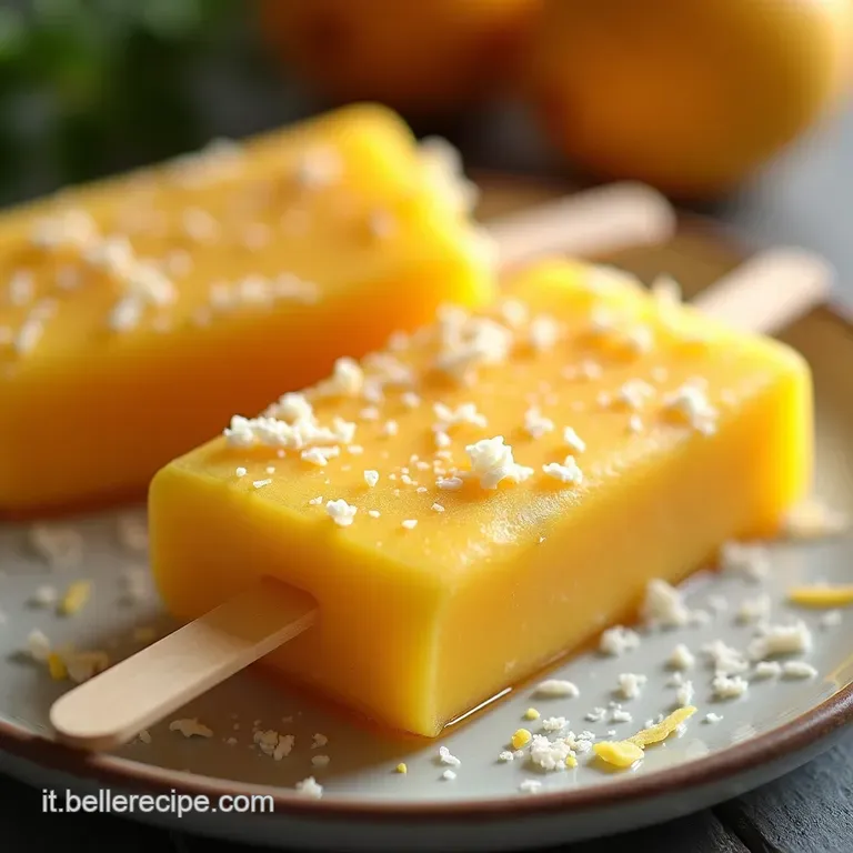 Ghiaccioli Crema E Sole Mango Cocco E Lime Vegan presentation