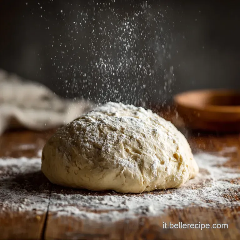 Slice of chewy pizza on a rustic wooden board, highlighting the light, airy dough and bubbling, golden-brown cheese.