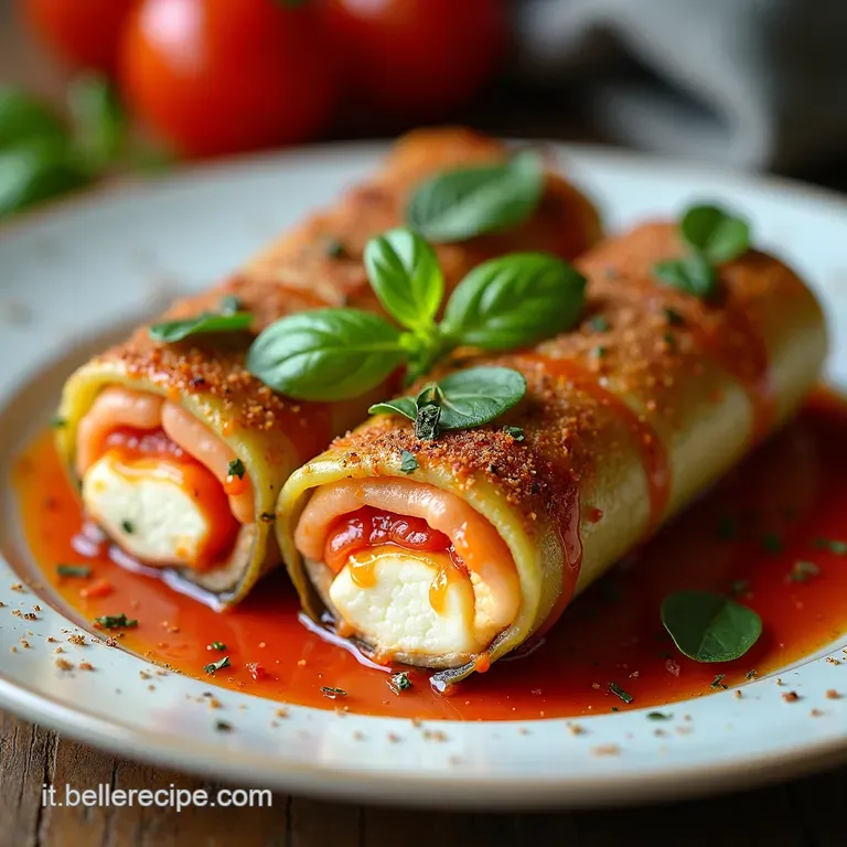 Involtini di Melanzane Mozzarella e Pomodori Secchi