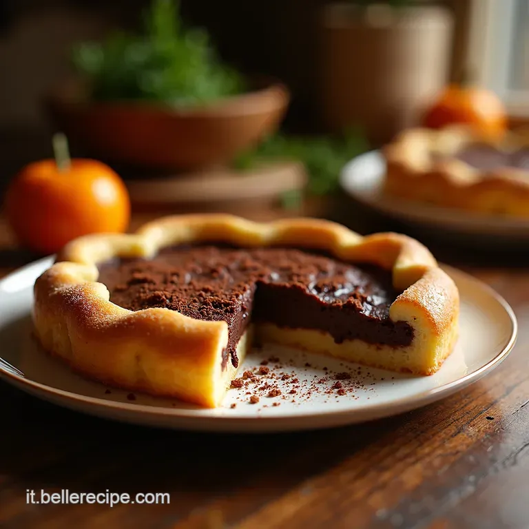 La Regina Croccante Crostata Al Cioccolato Fondente Intenso Con Cuore Di Nocciole Tostate presentation