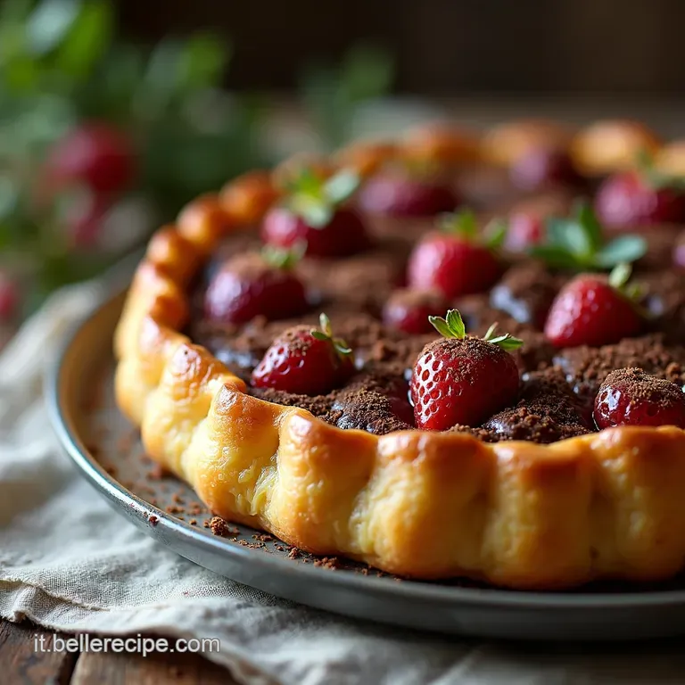 La Regina Croccante Crostata al Cioccolato Fondente Intenso con Cuore di Nocciole Tostate