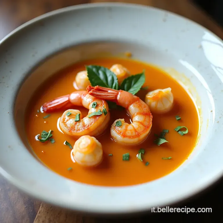 La Regina del Mare in Tazza Bisque Classica di Gamberi e Brandy