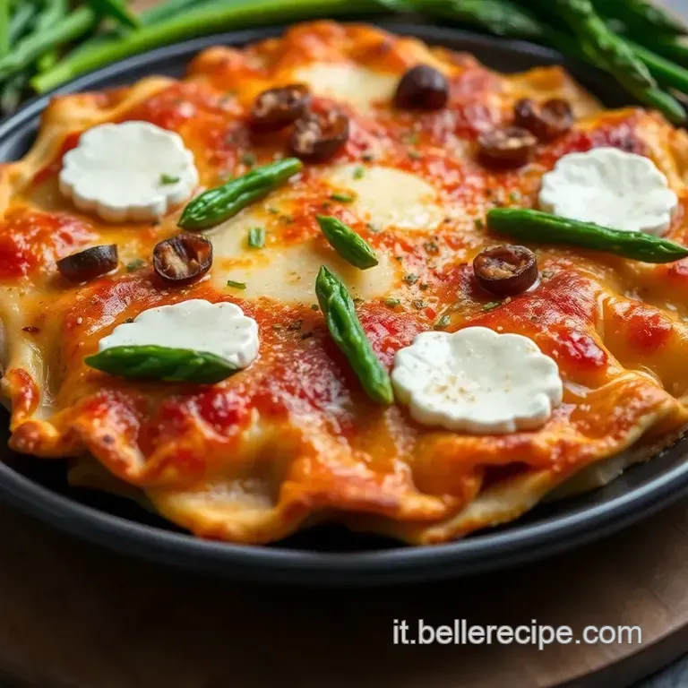 Lasagne Di Pane Carasau Con Asparagi presentation
