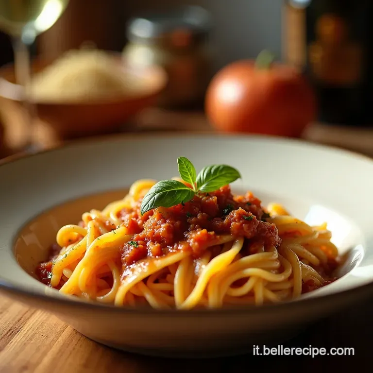 Maltagliati Al Rag&ugrave; Bianco Di Salsiccia E Funghi presentation