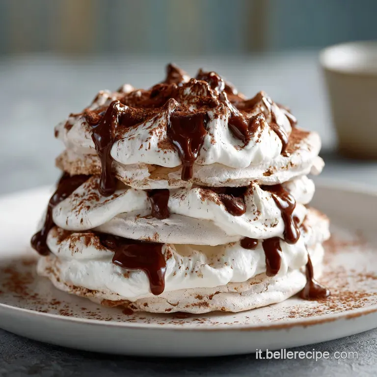 Torta Meringata Wafer e Cioccolato Senza Cottura