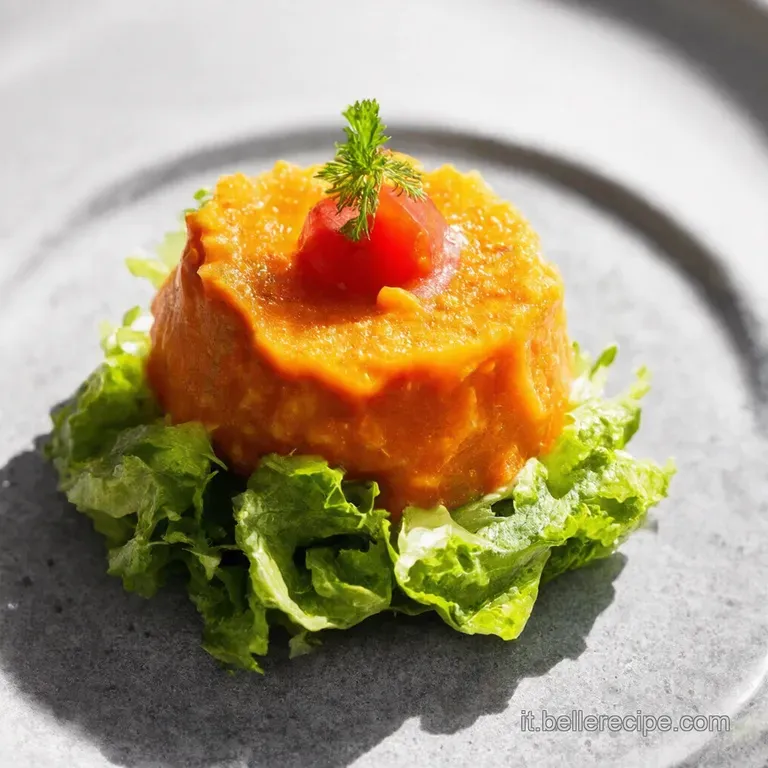 Meringhette Salate al Basilico con Gazpacho Cremoso