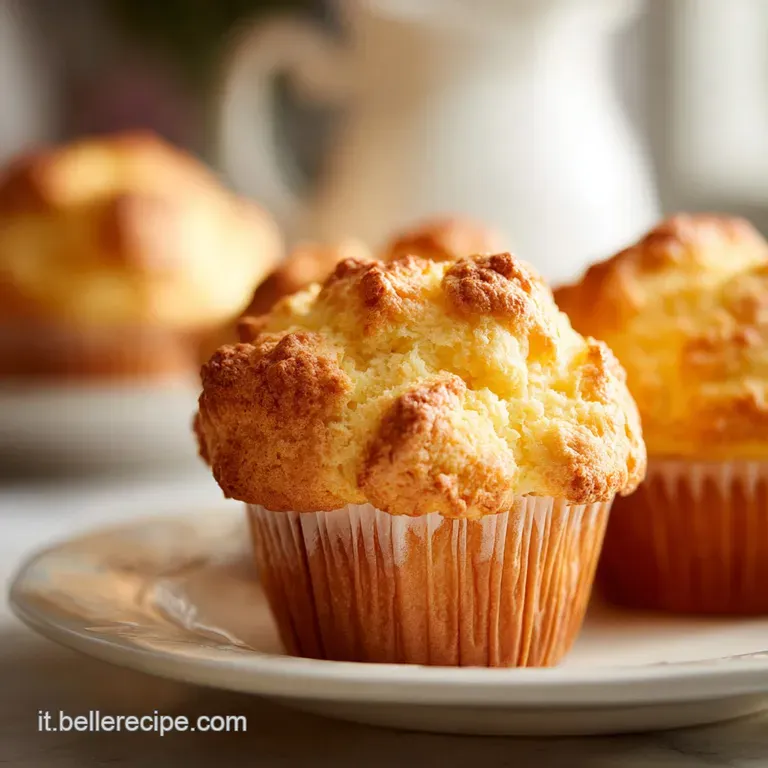 Fluffy yogurt muffin split open, steam rising, revealing a tender crumb, with scattered blueberries on a white plate.