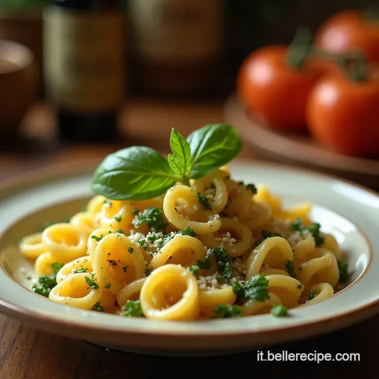Orecchiette Fresche Fatte in Casa Con Cime Di Rapa Aglio E Acciughe Il Vero Sapore Del Gargano presentation