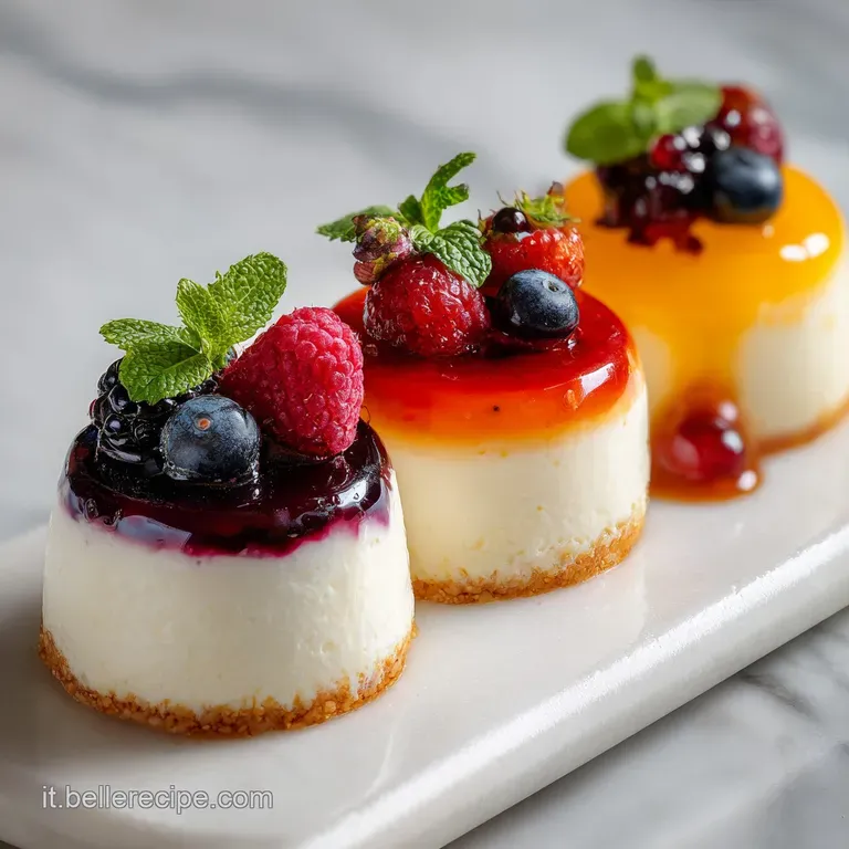 Elegant glass dish of wobbly, ivory panna cotta with vibrant mixed berry compote swirled on top. Spoonfuls of pure delight.