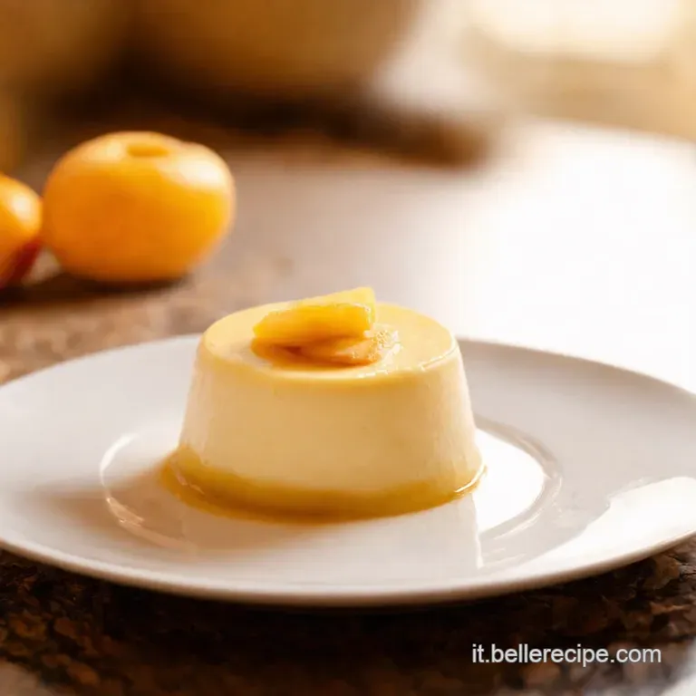 Panna Cotta Con Coulis Di Pesche presentation