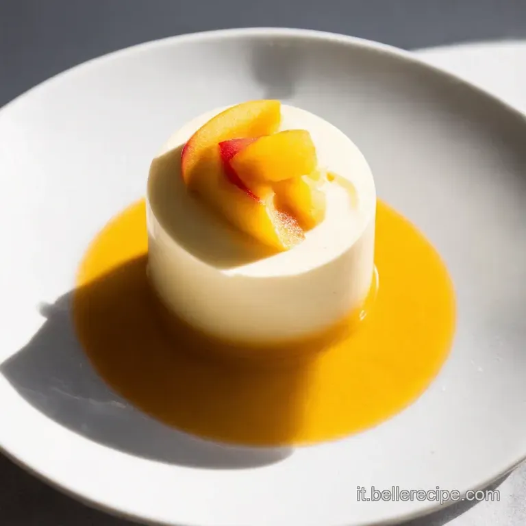 Panna Cotta con Coulis di Pesche