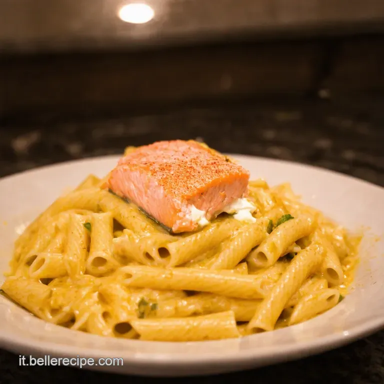 Pasta Con Salmone Alla Crema Di Limone presentation