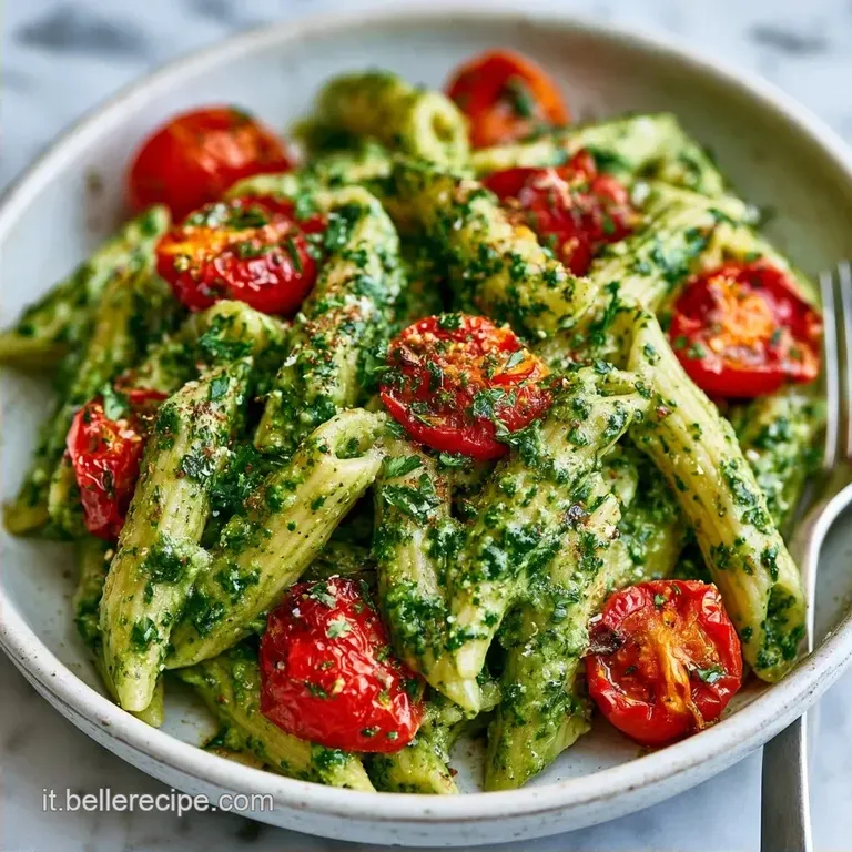 Pasta Cremosa Pesto e Pomodorini in 20 Minuti