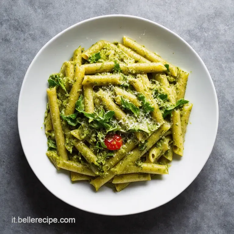 Pasta Fredda con Pesto di Rucola e Pomodorini Confit