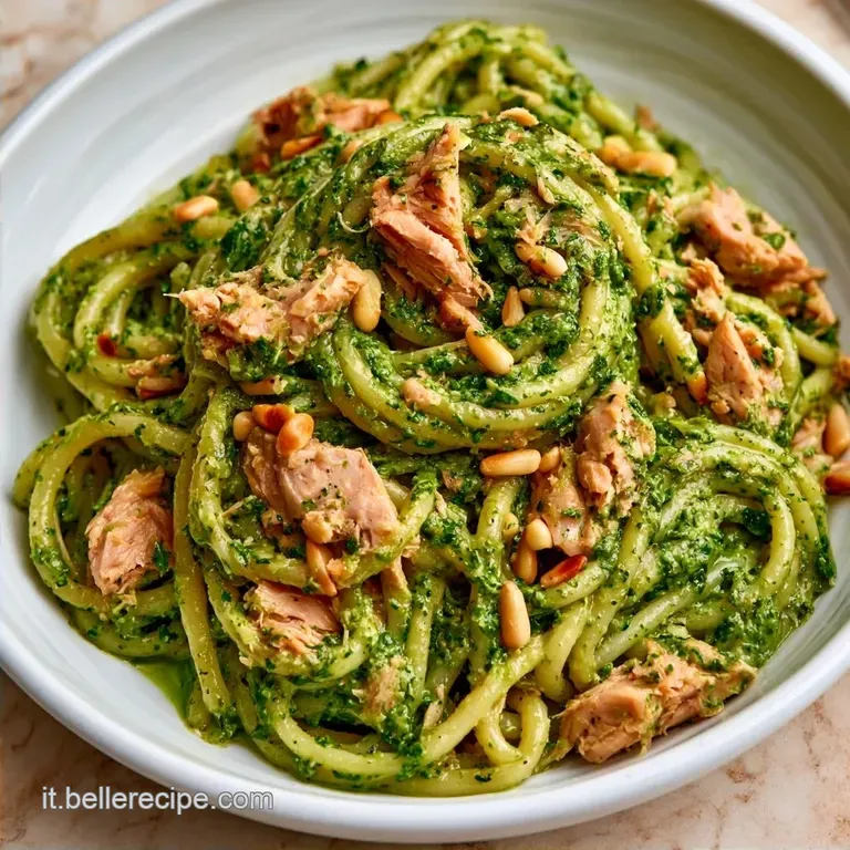 Pasta Fredda Con Pesto E Tonno con Pinoli
