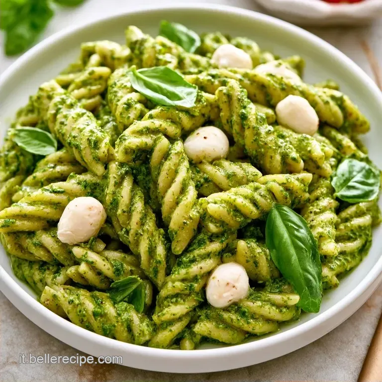 Pasta Fredda Pesto Mozzarella Veloce