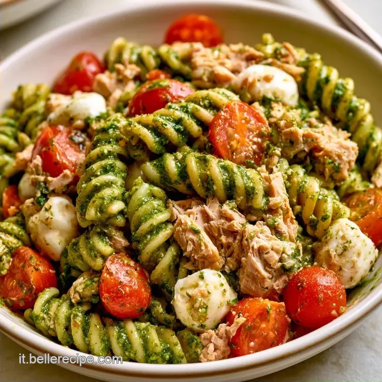 Pasta Fredda Pesto Tonno con Pomodorini