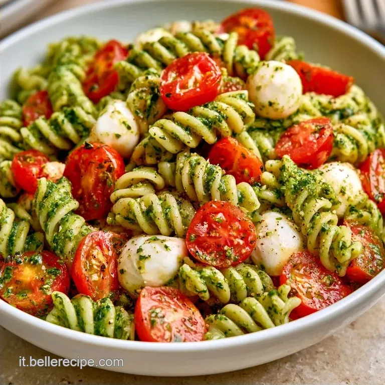 Pasta Fredda Pomodorini E Pesto con Mozzarella