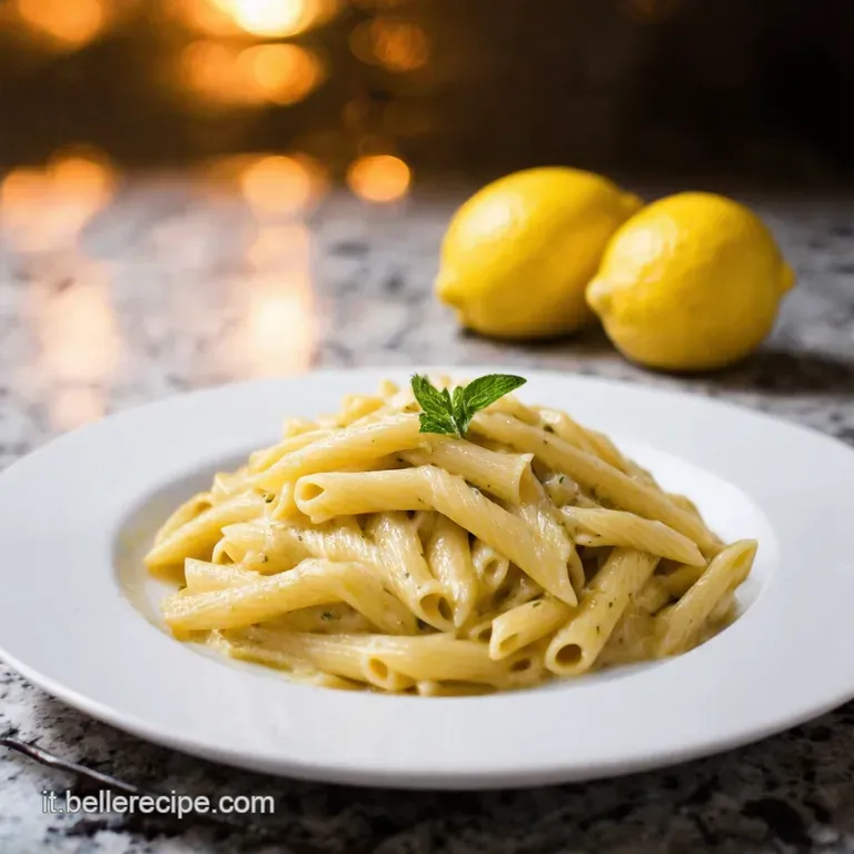 Pasta Fresca Al Limone E Basilico presentation