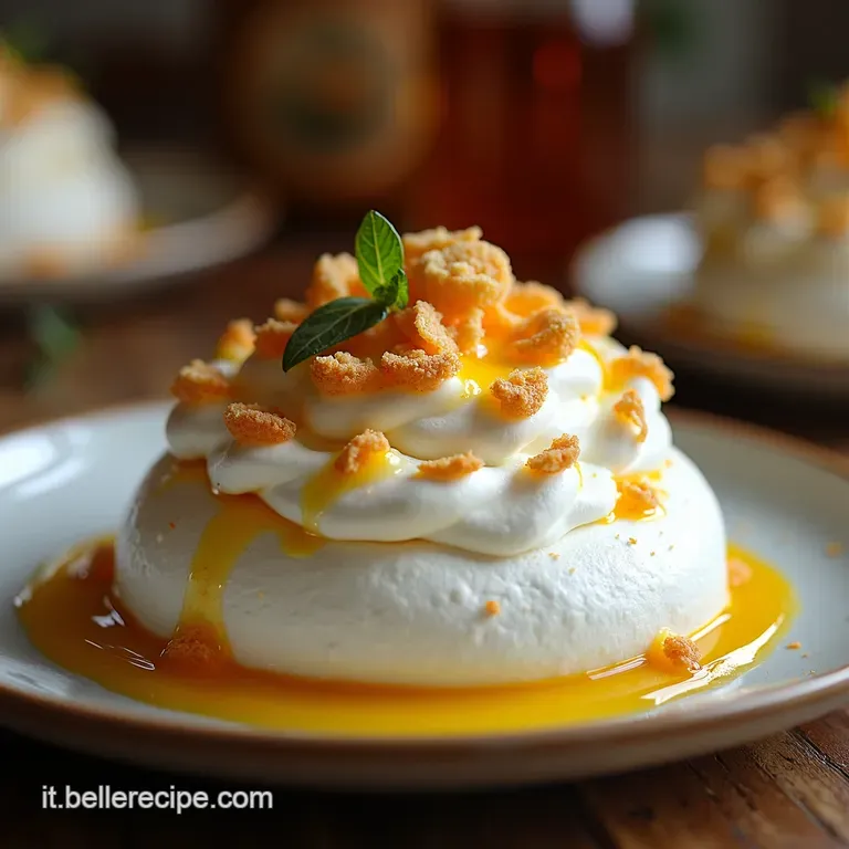 Pavlova Ai Mirtilli Soffice Nuvola Di Delizia presentation