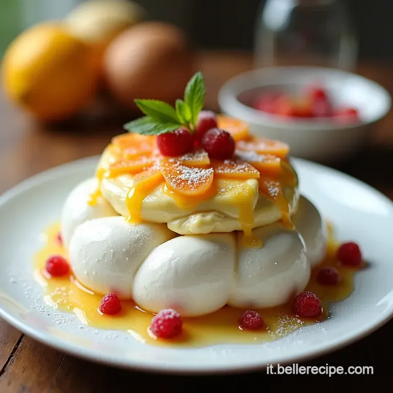 Pavlova ai Mirtilli Soffice Nuvola di Delizia