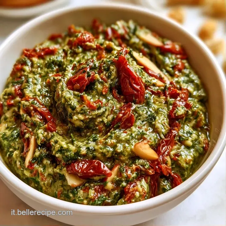 Piatto bianco con un nido di pasta condito con salsa verde dorata, gocce di olio lucido e scaglie di formaggio bianco.