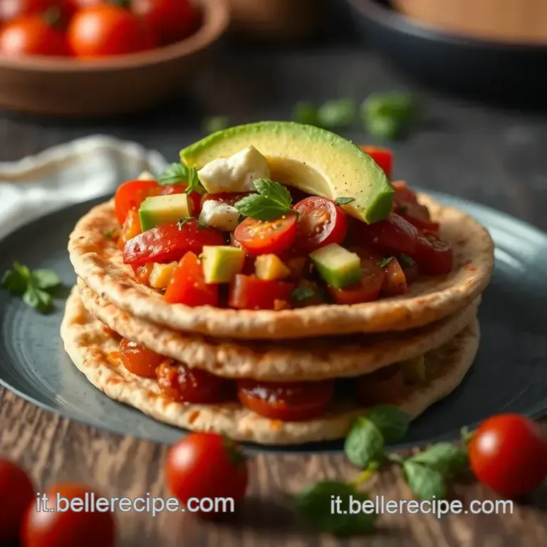 Pita Vegana Con Pomodorini E Avocado presentation